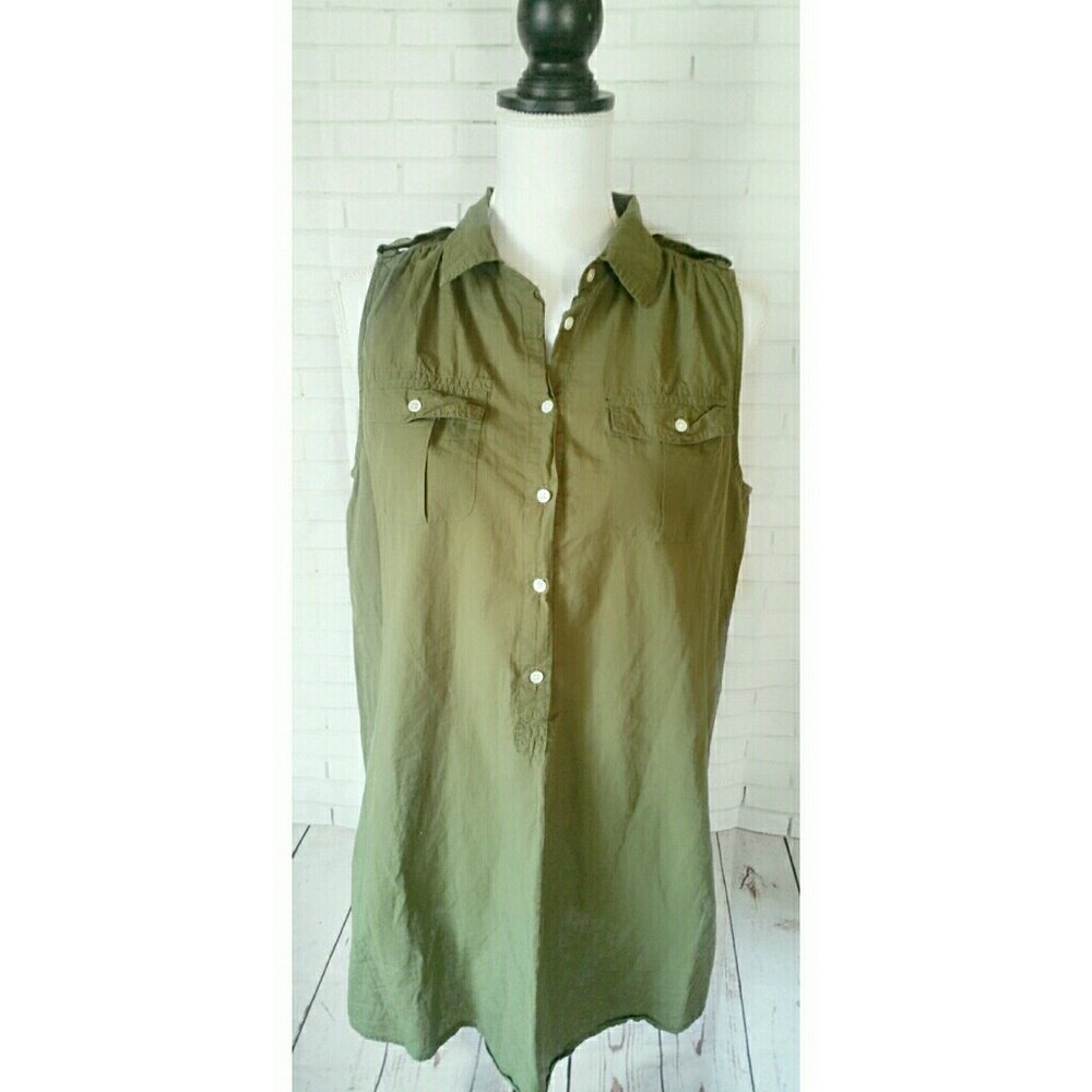 J. Crew Women's Sleeveless  Top Size Medium Green